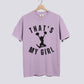 That’s My Girl Cheer Comfort Colors Shirt - Personalized Name on Back