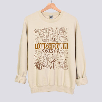 Touchdown Season Doodle Football Sweatshirt