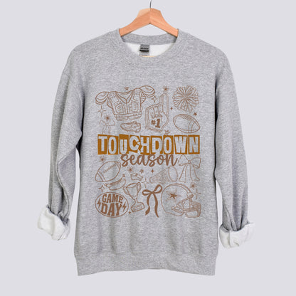 Touchdown Season Doodle Football Sweatshirt