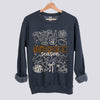 Touchdown Season Doodle Football Sweatshirt - Dark Heather