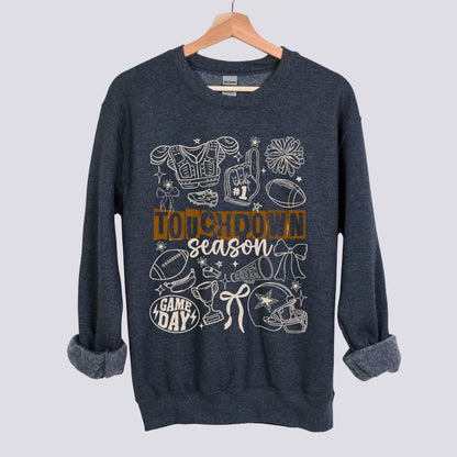Touchdown Season Doodle Football Sweatshirt