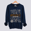 Touchdown Season Doodle Football Sweatshirt - Navy
