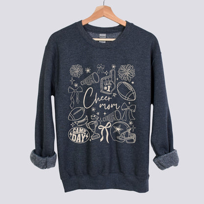 Football Cheer Mom Doodle Sweatshirt