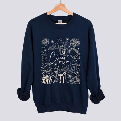 Football Cheer Mom Doodle Sweatshirt