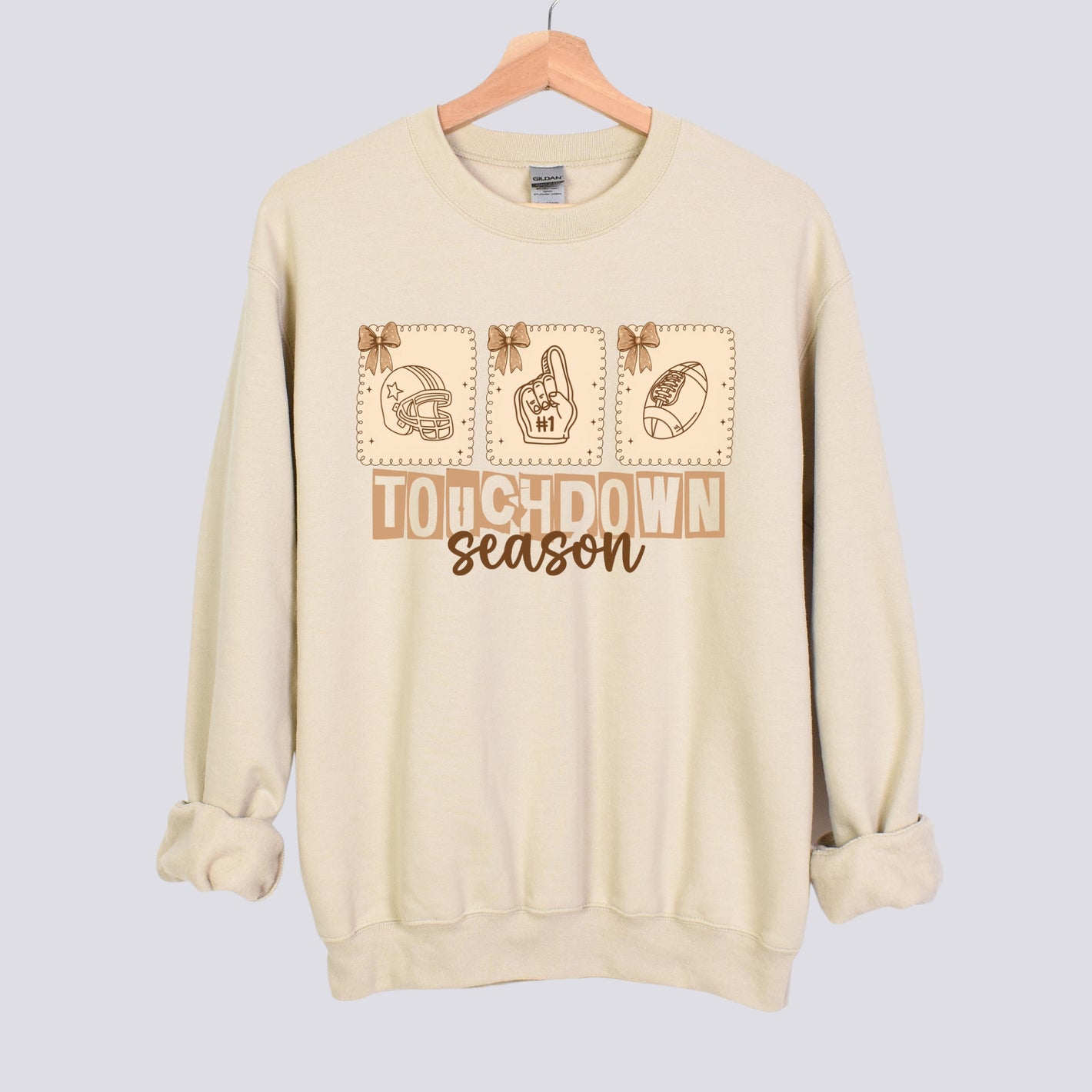 Touchdown Season Postage Stamps Football Sweatshirt