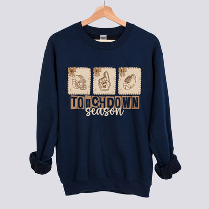 Touchdown Season Postage Stamps Football Sweatshirt