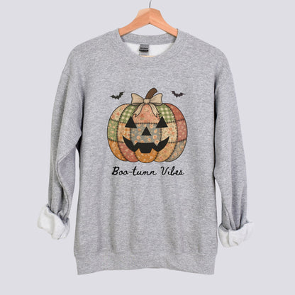 Cute Patchwork Pumpkin Sweatshirt