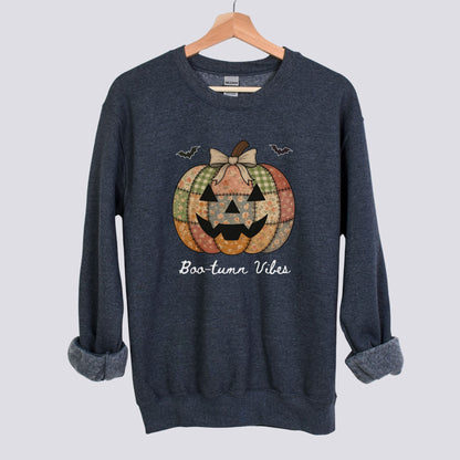 Cute Patchwork Pumpkin Sweatshirt