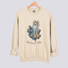 Cute Patchwork Ghost Sweatshirt - Sand