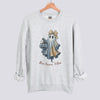 Cute Patchwork Ghost Sweatshirt - Ash