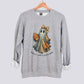 Retro Patchwork Ghost Football Mom Sweatshirt