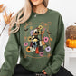 Halloween Patchwork Ghost and Black Cat Sweatshirt
