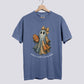 Retro Patchwork Ghost Football Comfort Colors Tee
