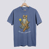 Retro Patchwork Ghost Softball Comfort Colors Tee - Blue Jean