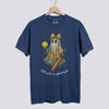 Retro Patchwork Ghost Softball Comfort Colors Tee - Denim