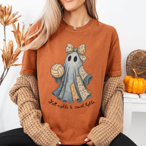 Retro Patchwork Ghost Volleyball Comfort Colors Tee