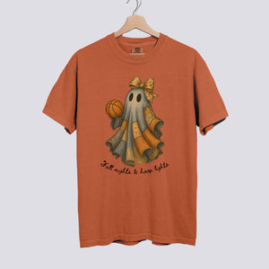 Retro Patchwork Ghost Basketball Comfort Colors Tee