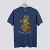 Retro Patchwork Ghost Basketball Comfort Colors Tee - Denim