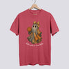 Retro Patchwork Ghost Basketball Comfort Colors Tee - Crimson