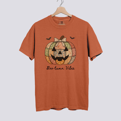 Cute Patchwork Pumpkin Comfort Colors Tee