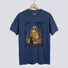Cute Patchwork Ghost and Cat Comfort Colors Tee - Denim