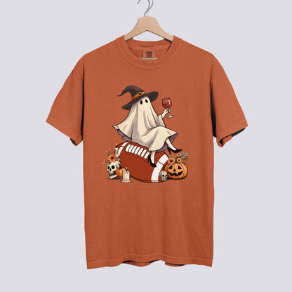 Retro Ghost Football Witch Comfort Colors Tee