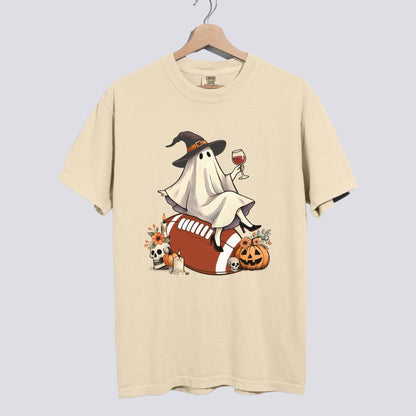 Retro Ghost Football Witch Comfort Colors Tee