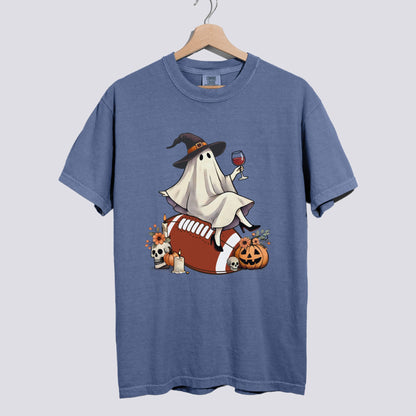 Retro Ghost Football Witch Comfort Colors Tee