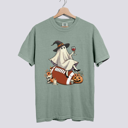 Retro Ghost Football Witch Comfort Colors Tee