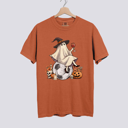 Retro Ghost Soccer Witch Comfort Colors Tee