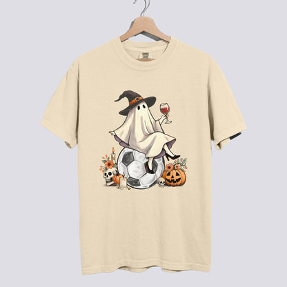 Retro Ghost Soccer Witch Comfort Colors Tee