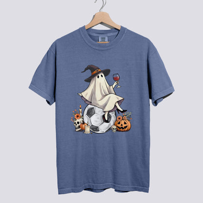 Retro Ghost Soccer Witch Comfort Colors Tee