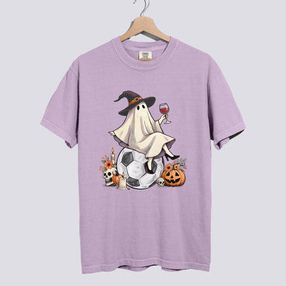 Retro Ghost Soccer Witch Comfort Colors Tee