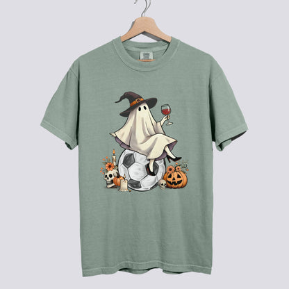 Retro Ghost Soccer Witch Comfort Colors Tee