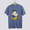 Retro Ghost Volleyball Witch Comfort Colors Tee - Blue Jean