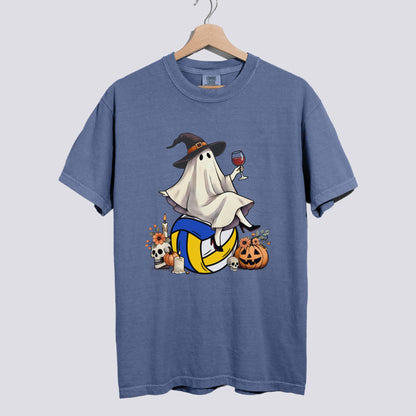 Retro Ghost Volleyball Witch Comfort Colors Tee