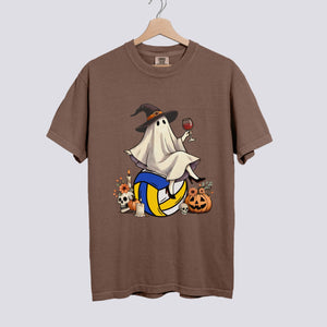 Retro Ghost Volleyball Witch Comfort Colors Tee