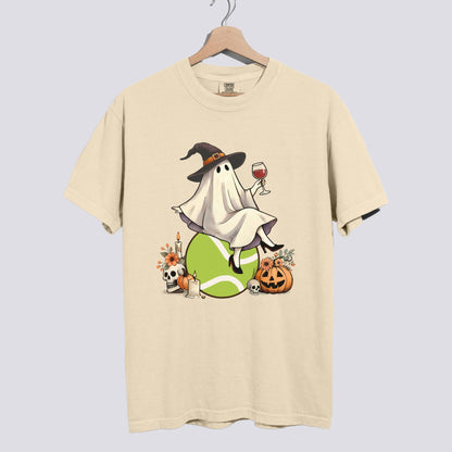 Retro Ghost Tennis Witch Comfort Colors Tee