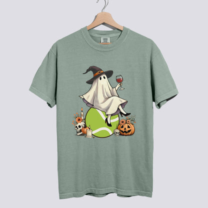 Retro Ghost Tennis Witch Comfort Colors Tee