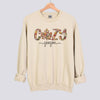 Retro Patchwork Cozy Season Sweatshirt - Sand