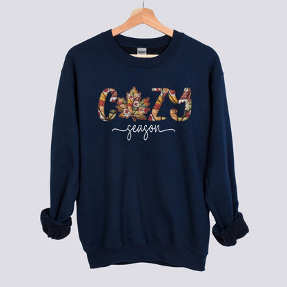 Retro Patchwork Cozy Season Sweatshirt