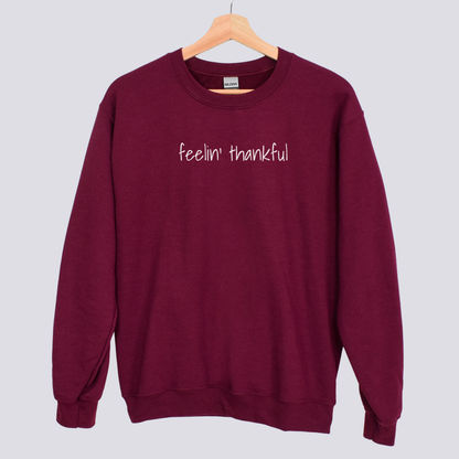 Minimalist 'Feelin’ Thankful' Sweatshirt