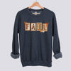 Retro Fall Stamps Sweatshirt - Dark Heather