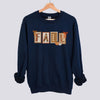 Retro Fall Stamps Sweatshirt - Navy
