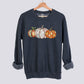 Retro Patchwork Pumpkin Sweatshirt