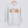 Retro Patchwork Pumpkin Sweatshirt - Ash