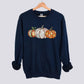 Retro Patchwork Pumpkin Sweatshirt
