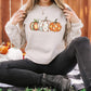 Retro Patchwork Pumpkin Sweatshirt
