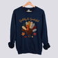 Gobbly and Grateful Patchwork Turkey Sweatshirt