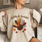 Gobbly and Grateful Patchwork Turkey Sweatshirt